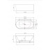 Free Standing Acrylic Bath Square 6845L 1700mm